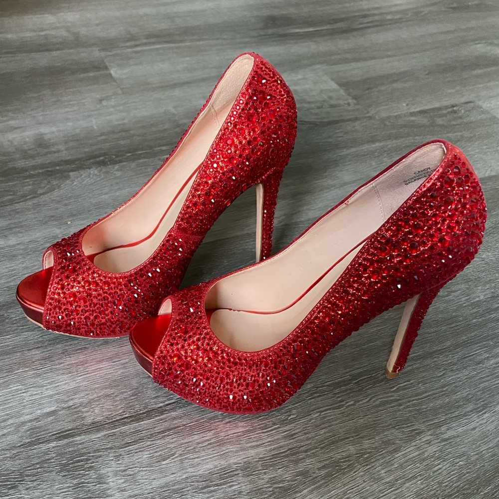 Sexy Lauren Lorraine Red Candy 5” stiletto heels